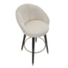 Sgabello Bar Prague Crema cm 55x56x104