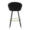 Sgabello Bar Prague Nero cm 55x56x104