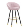 Sgabello Bar Prague Rosa cm 55x56x104