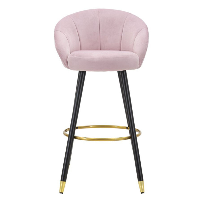 Sgabello Bar Prague Rosa cm 55x56x104