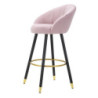 Sgabello Bar Prague Rosa cm 55x56x104