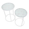 Tavolinetti White Harts Coppia cm ø 43x60-38x55