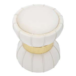 Zoom Sgabello Flower Cm Crema cm ø 40x44