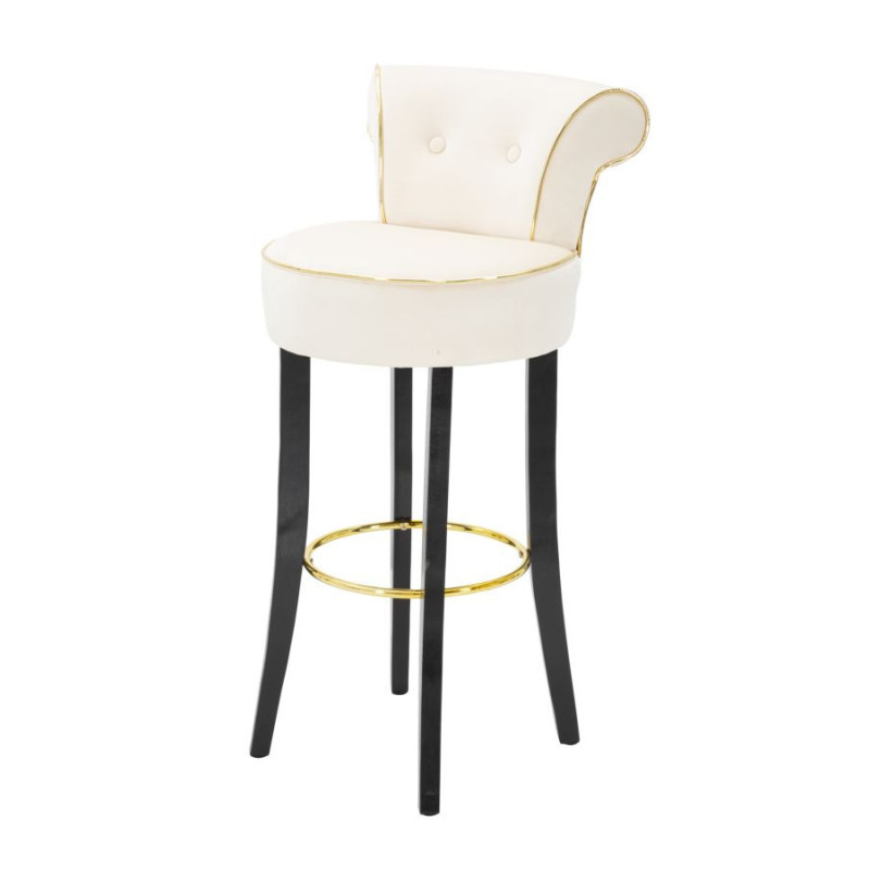 Sgabello Bar Luxy Crema cm 46x48x96