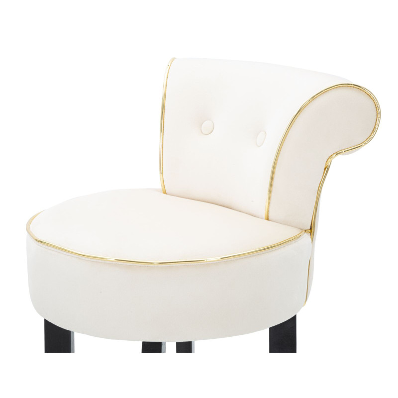 Sgabello Bar Luxy Crema cm 46x48x96