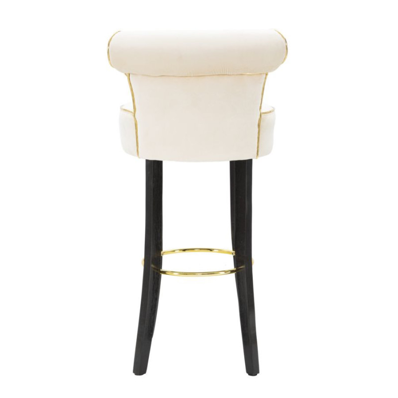 Sgabello Bar Luxy Crema cm 46x48x96
