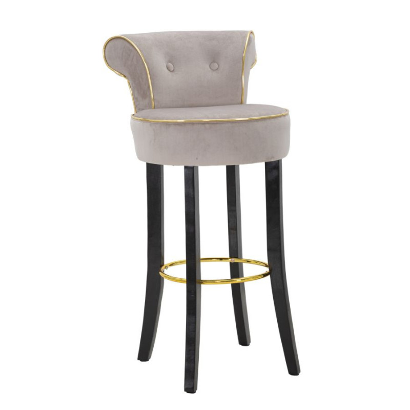 Sgabello Bar Luxy Grigio cm 46x48x96