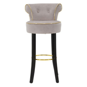 Zoom Sgabello Bar Luxy Grigio cm 46x48x96