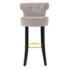 Sgabello Bar Luxy Grigio cm 46x48x96