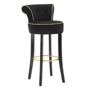 Sgabello Bar Luxy Nero cm 46x48x96