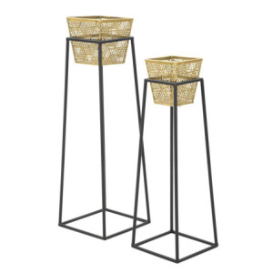 Zoom Porta Vasi Square Coppia cm ø 23x70-20x60