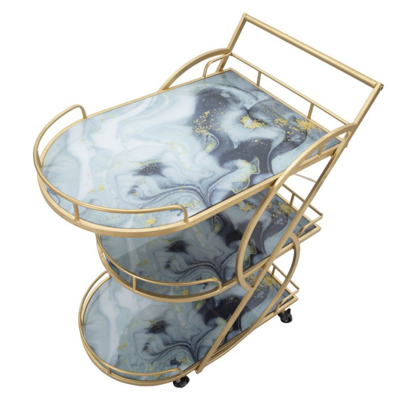 Carrello Marble Glassortiti Mix Cm71x45,5x84,5