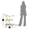 Carrello Marble Glassortiti Mix Cm71x45,5x84,5
