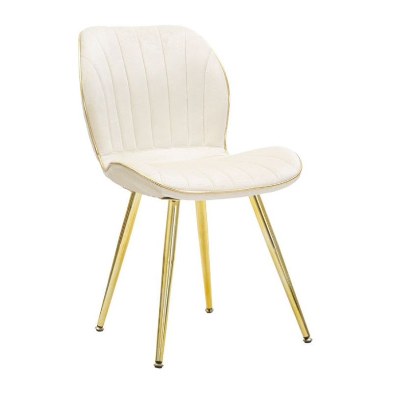 Sedia Paris Space Crema /gold Set 2 Pz cm 46x58x77