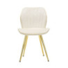 Sedia Paris Space Crema /gold Set 2 Pz cm 46x58x77
