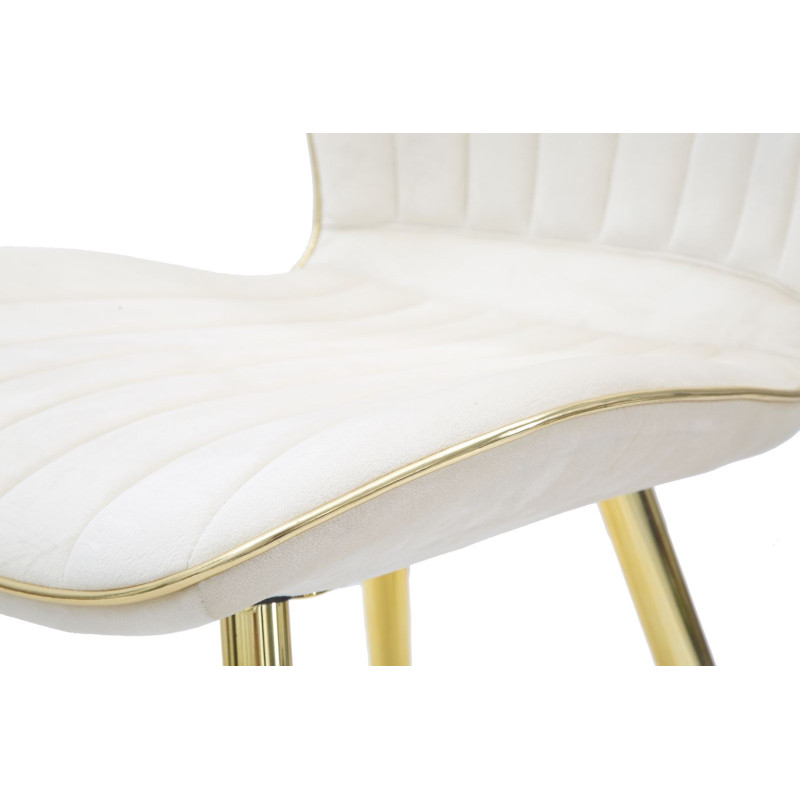 Sedia Paris Space Crema /gold Set 2 Pz cm 46x58x77
