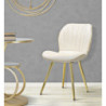 Sedia Paris Space Crema /gold Set 2 Pz cm 46x58x77