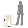 Sedia Paris Space Crema /gold Set 2 Pz cm 46x58x77