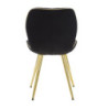 Sedia Paris Space Nera /gold Set 2 Pz cm 46x58x77