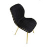 Sedia Paris Space Nera /gold Set 2 Pz cm 46x58x77