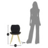 Sedia Paris Space Nera /gold Set 2 Pz cm 46x58x77