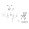 Sedia Paris Space Ottanio /gold Set 2 Pz cm 46x58x77
