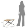 Tavolo Da Caffe' Saint Barth Rettangolare cm 70x50x45