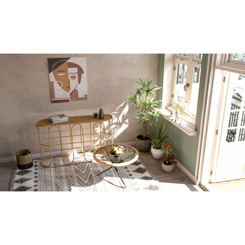 Tavolo Da Caffe' Saint Barth Rotondo cm ø 80x46,5