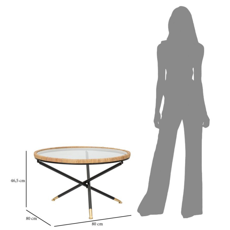 Tavolo Da Caffe' Saint Barth Rotondo cm ø 80x46,5