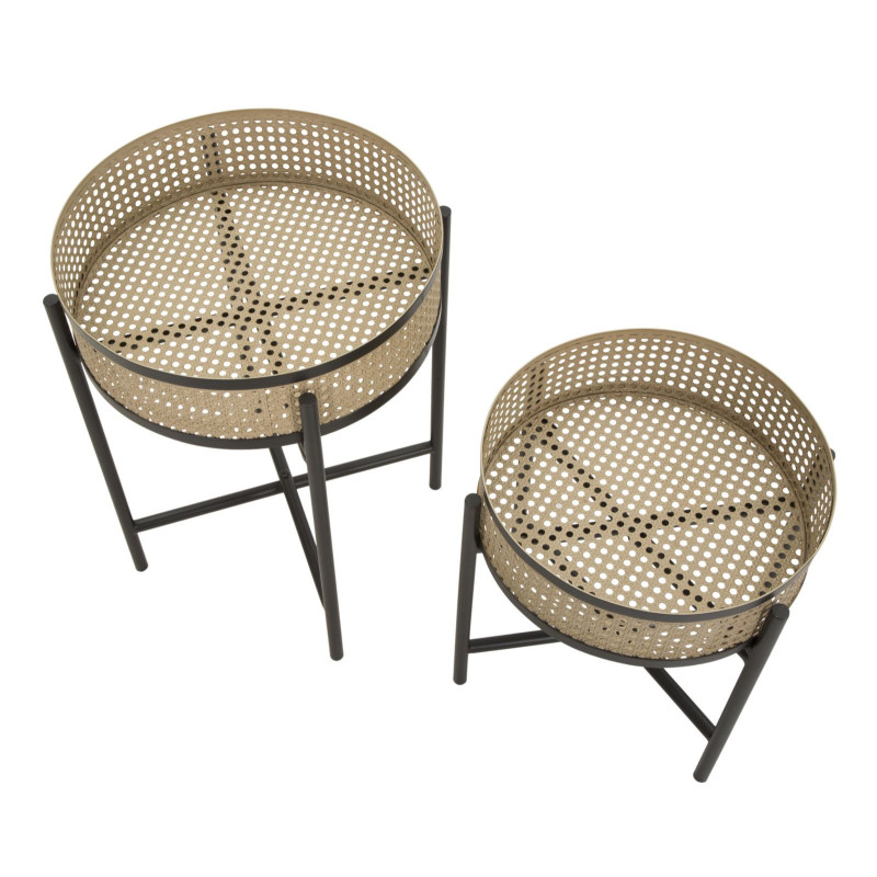 Tavolinetti Coppia Fuji cm ø 40x50-35x40