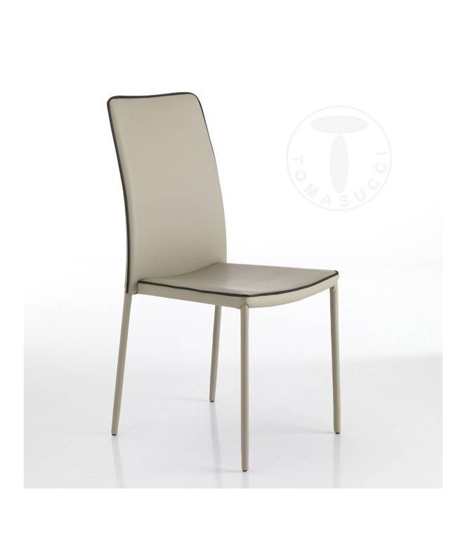 Sedia in pelle sintetica Kable - set da 4 tortora