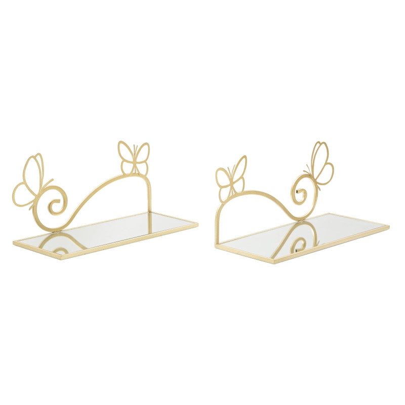 Comodino Mensola Butterfly Coppia cm 41,5x18x21