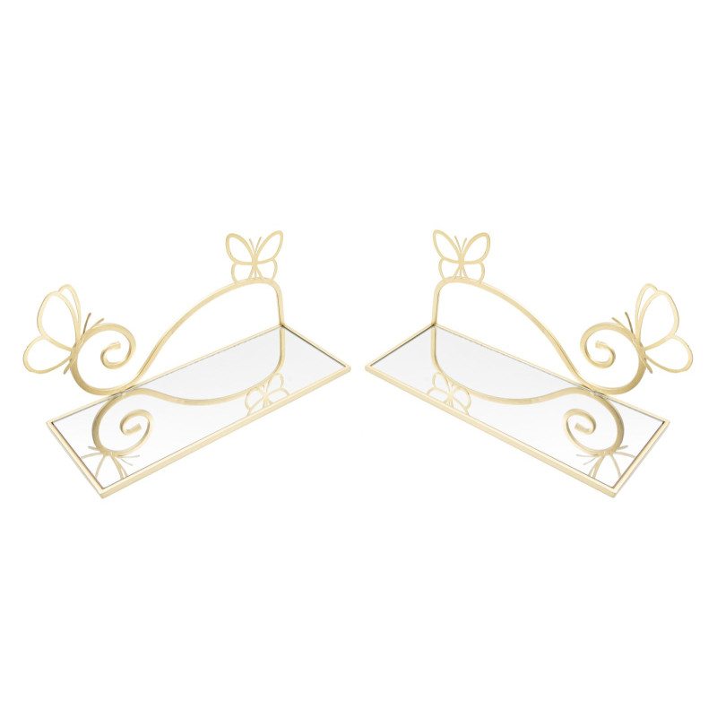 Comodino Mensola Butterfly Coppia cm 41,5x18x21