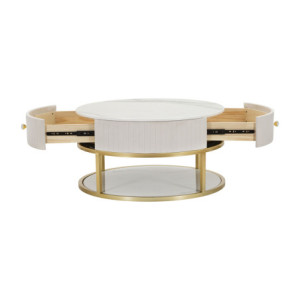 Zoom Tavolo Da Caffe' Montpellier Crema cm ø 75x36