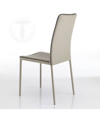 Zoom Sedia in pelle sintetica Kable - set da 4 tortora