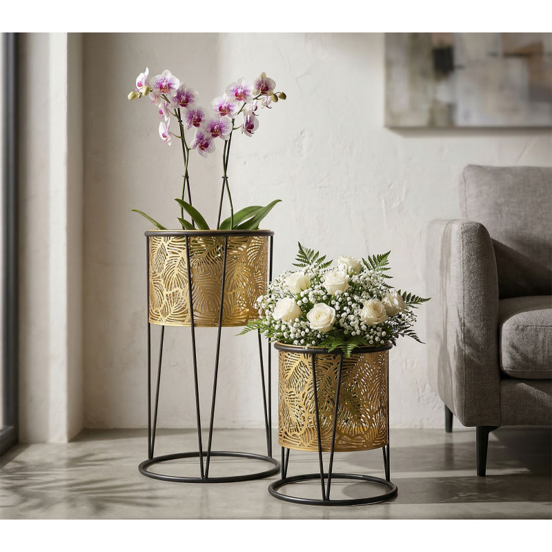 Portavasi coppia i Leavy Coppia -a- 40 cm | levante shop