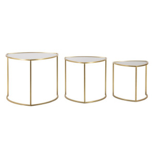Tavolinetti Da Caffe' Triangle Set 3 Pz cm ø 60x50-50x45-40x40