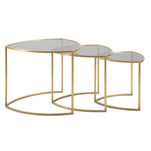 Zoom Tavolinetti Da Caffe' Triangle Set 3 Pz cm ø 60x50-50x45-40x40