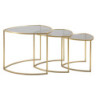 Tavolinetti Da Caffe' Triangle Set 3 Pz cm ø 60x50-50x45-40x40