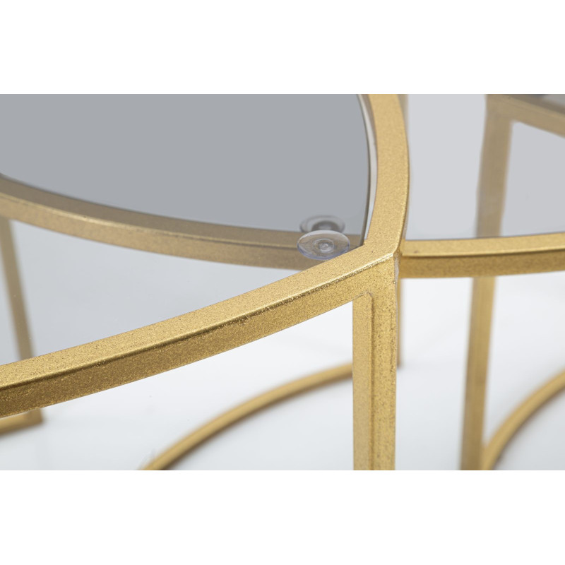 Tavolinetti Da Caffe' Triangle Set 3 Pz cm ø 60x50-50x45-40x40