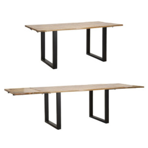 Tavolo Da Pranzo Edge Allungabile cm 180x90x77-lunghezza Totale 280 (legno Di Mango)