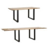 Tavolo Da Pranzo Edge Allungabile cm 180x90x77-lunghezza Totale 280 (legno Di Mango)