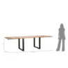 Tavolo Da Pranzo Edge Allungabile cm 180x90x77-lunghezza Totale 280 (legno Di Mango)