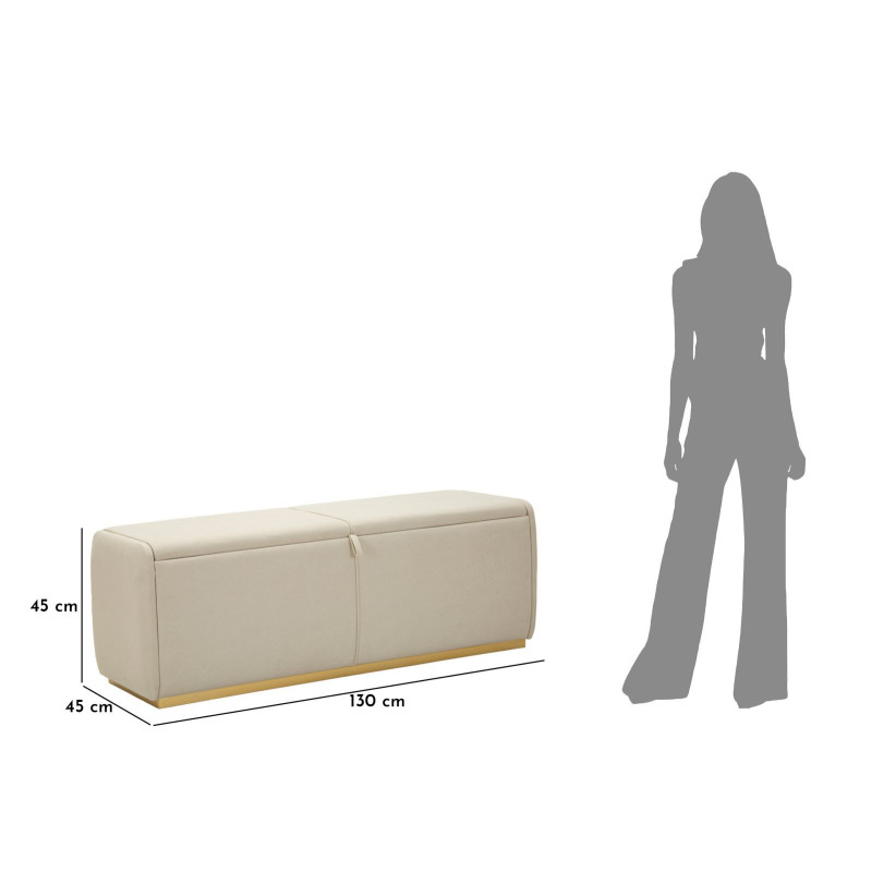 Panca Con Contenitore Bauty cm 130x45x45