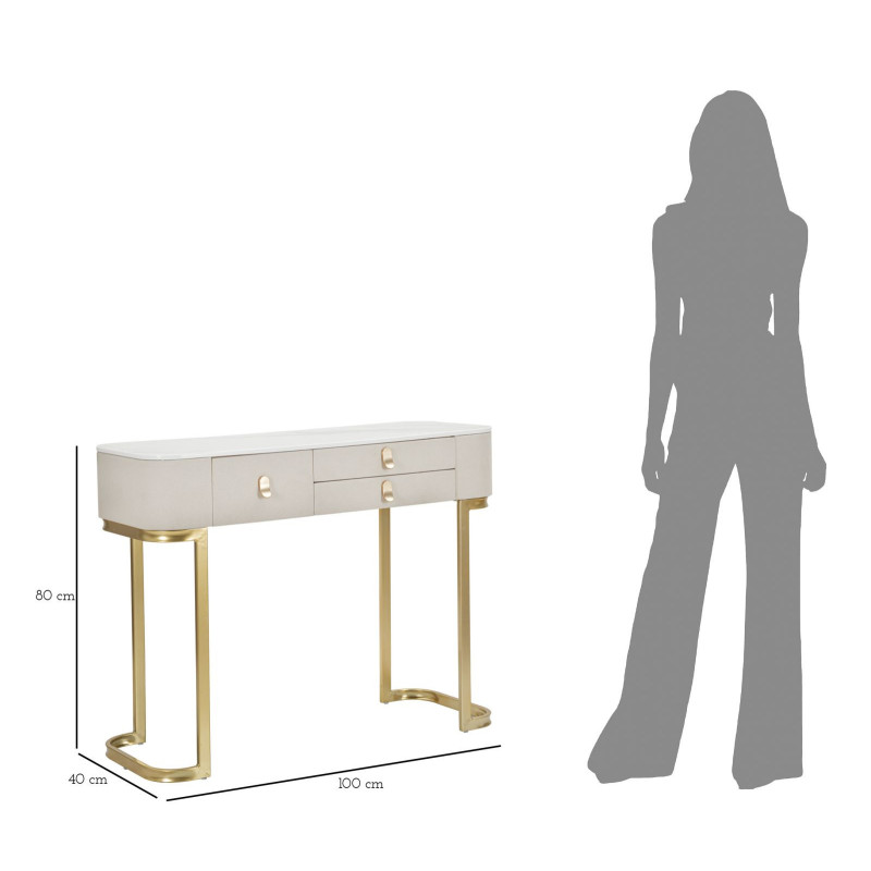 Consolle 3 Cassetti Beauty cm 100x40x80