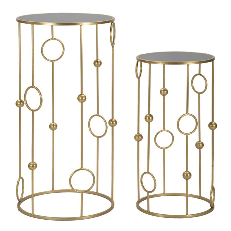Tavolinetto Cage Coppia cm ø 50x100-40x80