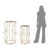 Tavolinetto Cage Coppia cm ø 50x100-40x80