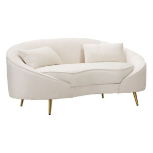 Divanetto 2 Posti Oslo Con Cuscini Crema cm 148x84x68