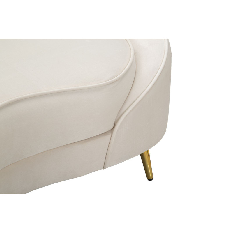 Divanetto 2 Posti Oslo Con Cuscini Crema cm 148x84x68