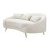 Divano 3 Posti Oslo Con Cuscini Crema cm 185x84x68